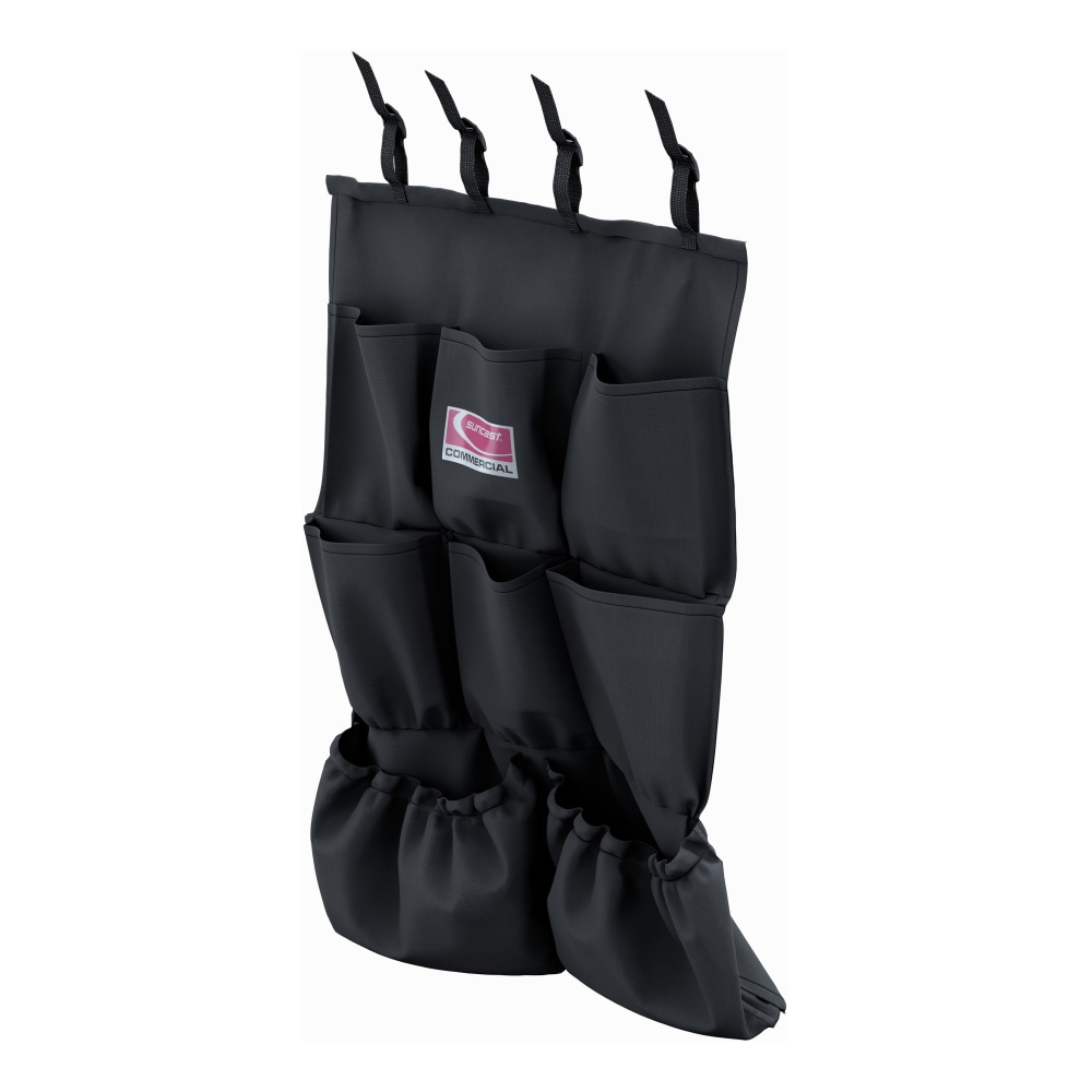 Suncast Commercial 8-Pocket Housekeeping Bag, 26-13/16in x 19-1/2in, Black MPN:HKCBAG04D