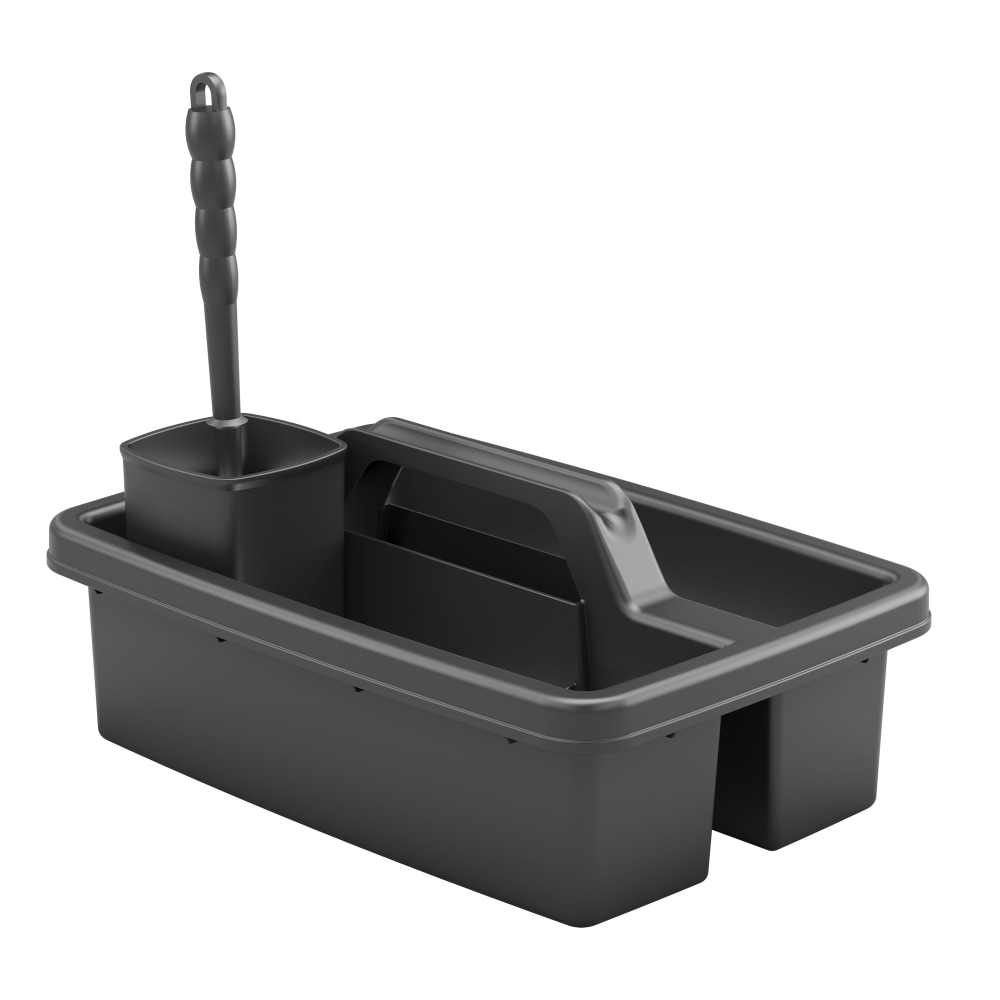 Suncast Commercial 3-Piece Toilet Brush Carry Caddy Kit, 7inH x 11-3/8inW x 16-5/8inD, Black MPN:HKCTBKIT