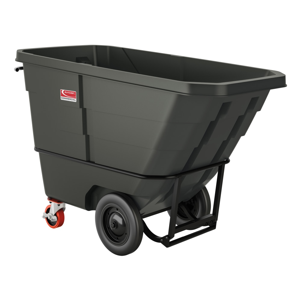 Suncast Commercial Tilt Truck, Heavy Duty, 1 Cu Yd., 45-1/8inH x 33-7/8inW x 70inD, Black MPN:RMTTHD100