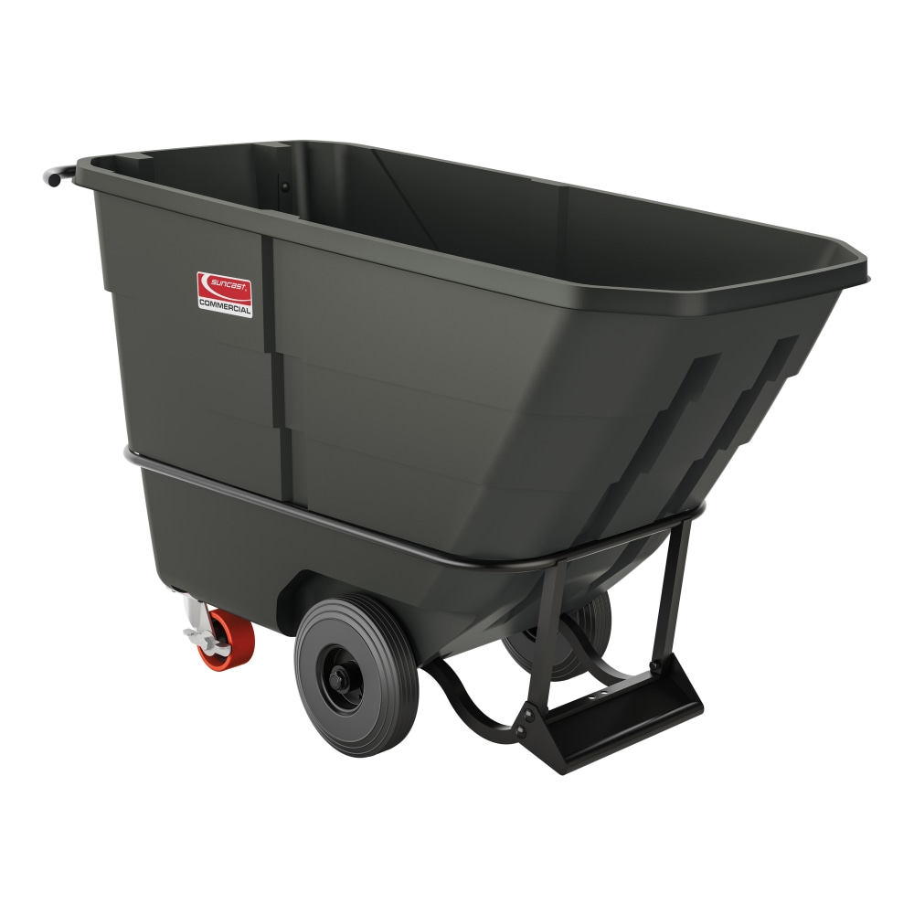 Suncast Commercial Tilt Truck, Heavy Duty, 0.5 Cu Yd., 34-7/8inH x 27-3/4inW x 59-1/8inD, Black MPN:RMTTHD50