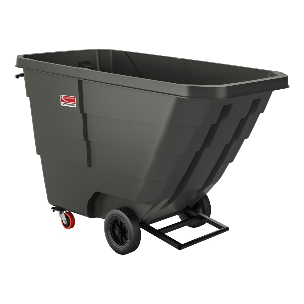 Suncast Commercial Tilt Truck, Light Duty, 1 Cu Yd., 43-13/16inH x 33-7/8inW x 70inD, Black MPN:RMTTLD100