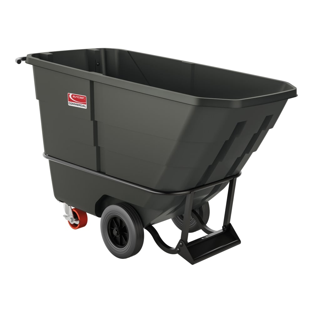 Suncast Commercial Tilt Truck, Standard Duty, 0.5 Cu Yd., 34-7/8inH x 27-3/4inW x 59-1/8inD, Black MPN:RMTTSD50