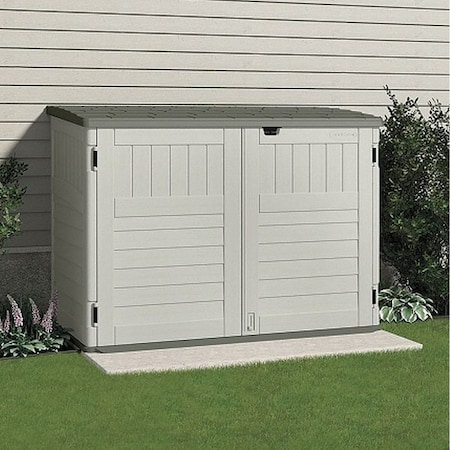Horizontal Storage Shed, Resin, 70 cu ft, Vanilla/Stoney/Black MPN:BMS4720
