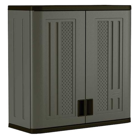 Resin 30 1/4 in H, 30 in W, 12 in D, Stationary, Platinum/Slate, 1 Shelves, 0 Drawers MPN:BMC3000