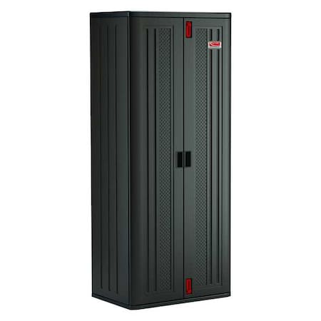 Shelving Storage Cabinet, 72 in H, 30 in W, 20 1/4 in D, Recessed Pull, Padlock Hasp, Gray MPN:BMCCPD7204