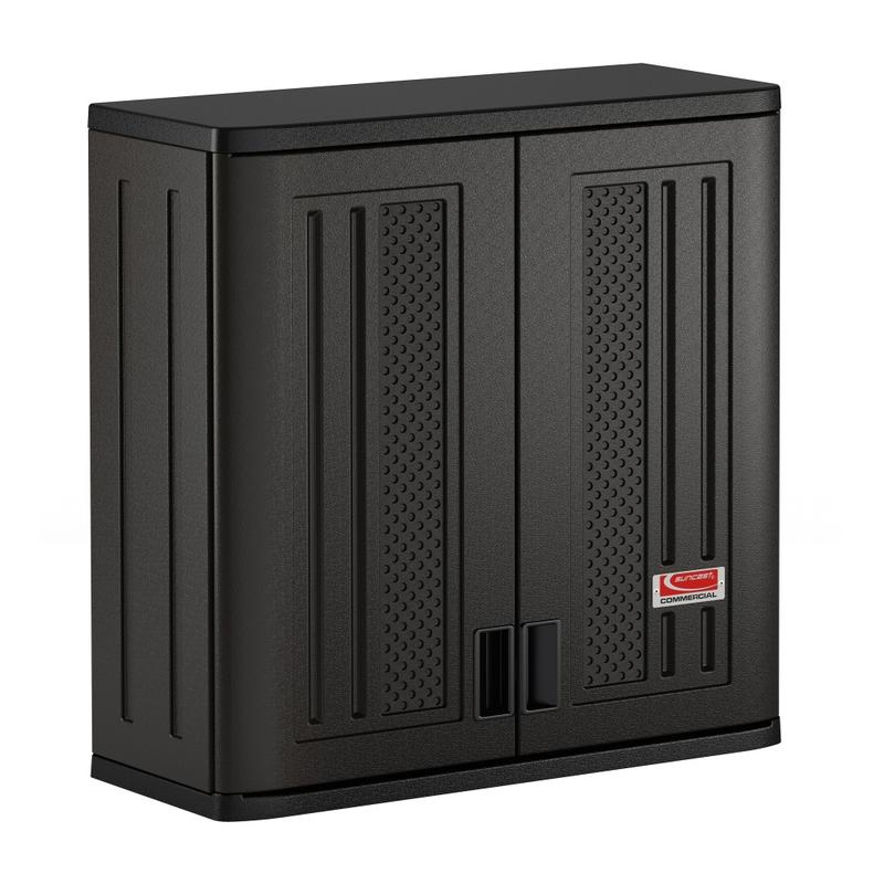 Suncast Commercial HDPE 1-Shelf Wall Cabinet, Gray MPN:BMCCPD3000