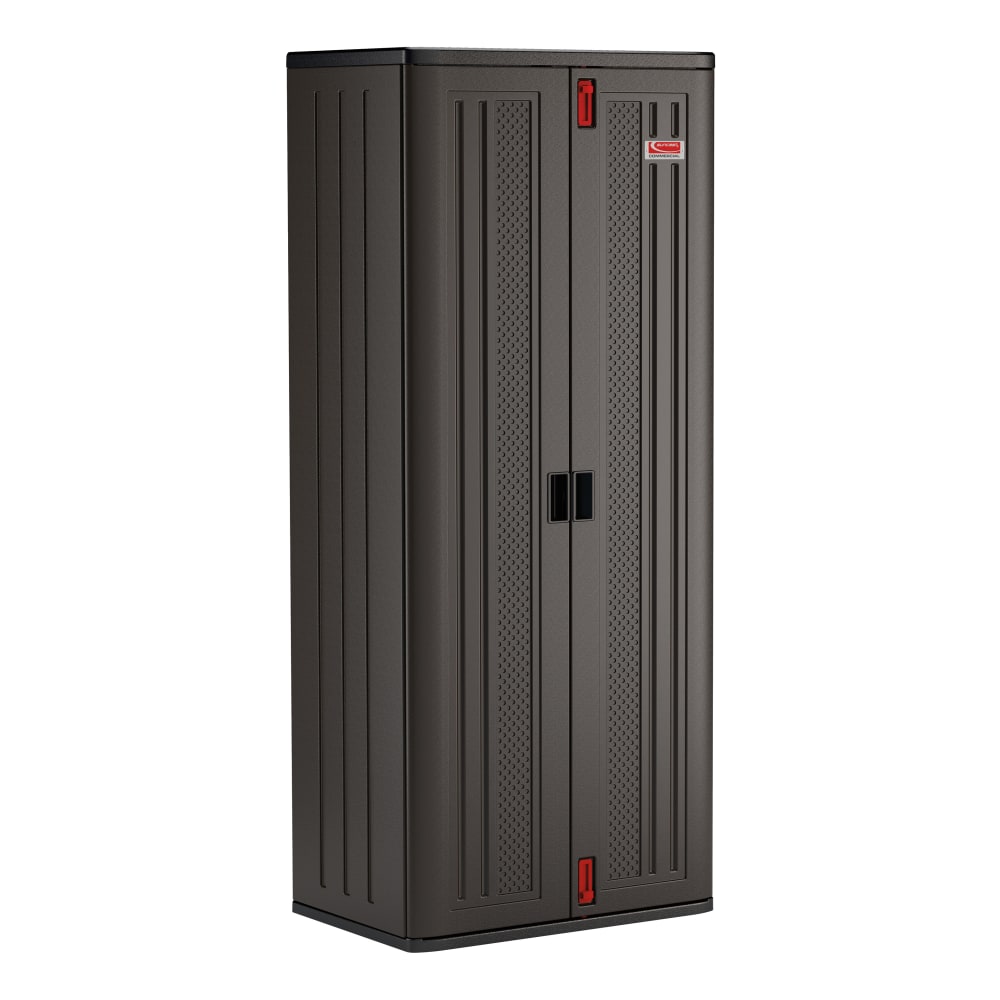 Suncast Commercial HDPE Tall Cabinet, 4 Shelves, Gray MPN:BMCCPD7204
