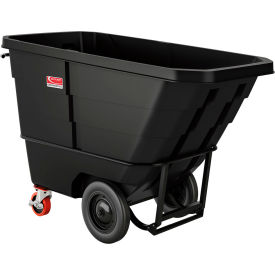 Suncast® Commercial Heavy Duty MDPE Tilt Truck 1 Cu. Yd. Cap. 2200 lb. Capacity Black RMTTHD100 - Pkg Qty 3