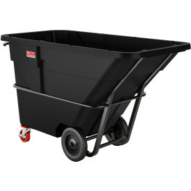 Suncast® Commercial Heavy Duty MDPE Tilt Truck 1-1/2 Cu. Yd. Cap. 2200 lb. Capacity Black RMTTHD150 - Pkg Qty 3