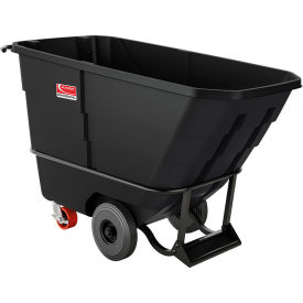 Suncast® Commercial Heavy Duty MDPE Tilt Truck 1/2 Cu. Yd. Cap. 1350 lb. Capacity Black RMTTHD50 - Pkg Qty 4