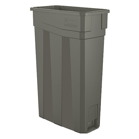 23 gal. Polymer Rectangular Trash Can, Gray MPN:TCN2030