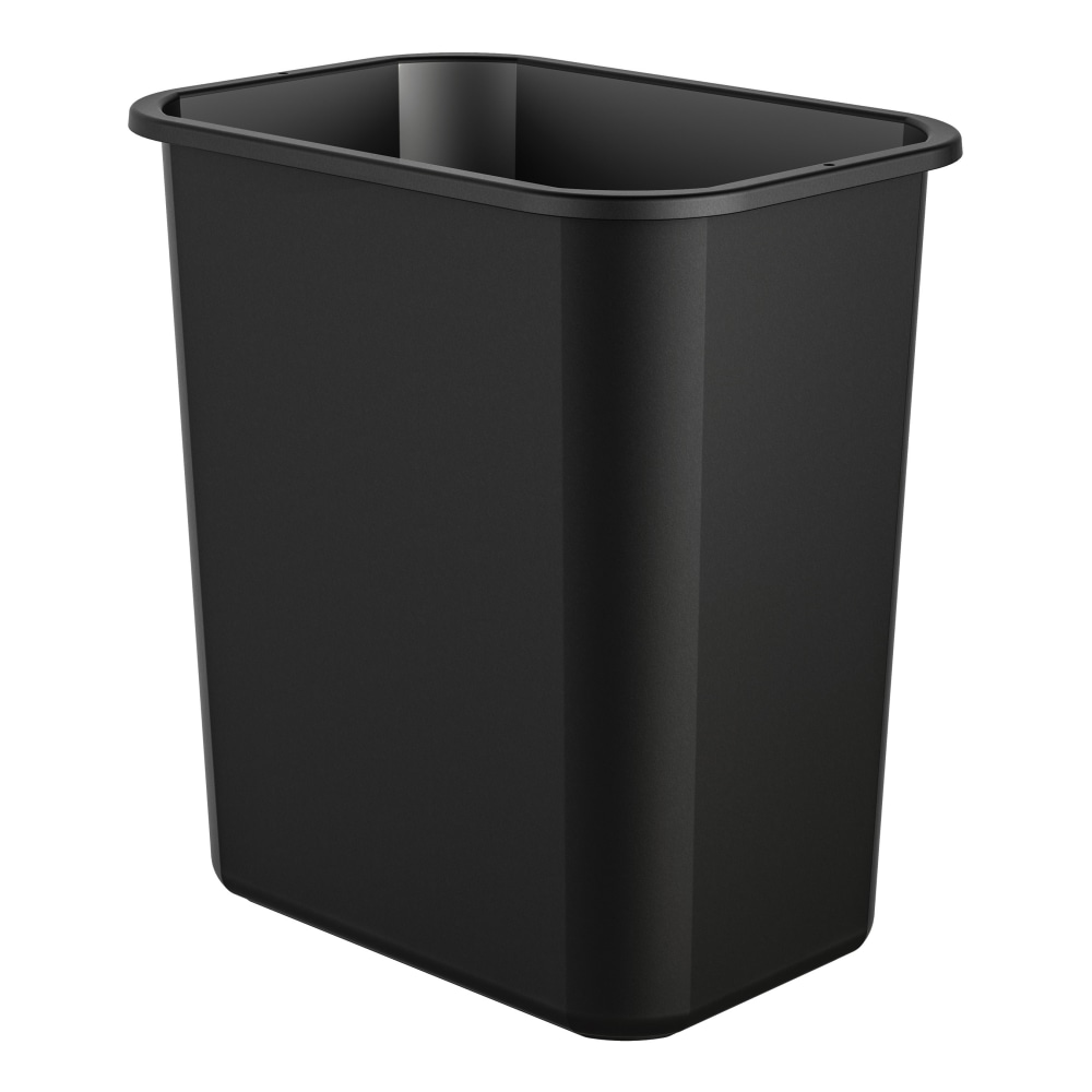 Suncast Commercial Deskside Rectangular Resin Trash Can, 7 Gallons, Black MPN:TCIND712