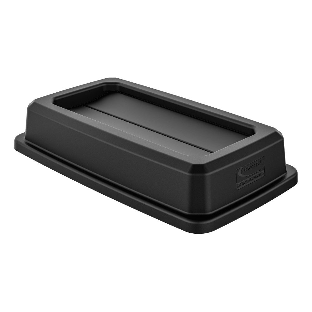 Suncast Commercial Double-Flip Lid For Narrow Trash Cans, 3-13/16inH x 11-13/16inW x 20inD, Black MPN:TCNLID01BKD