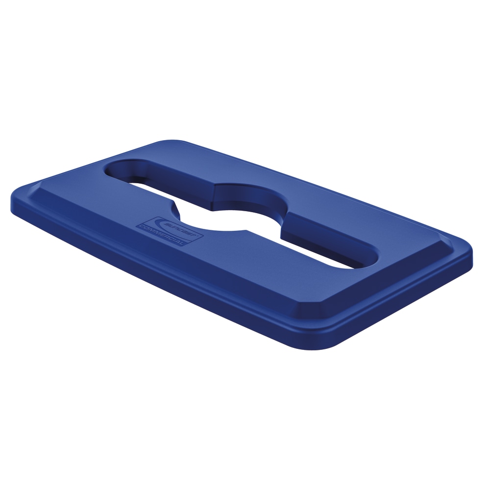 Suncast Commercial Paper Recycling Lid For 23-Gallon Slim Trash Cans, 1-3/8inH x 20-1/4inW x 11-7/8inD, Blue MPN:TCNLID03BLD