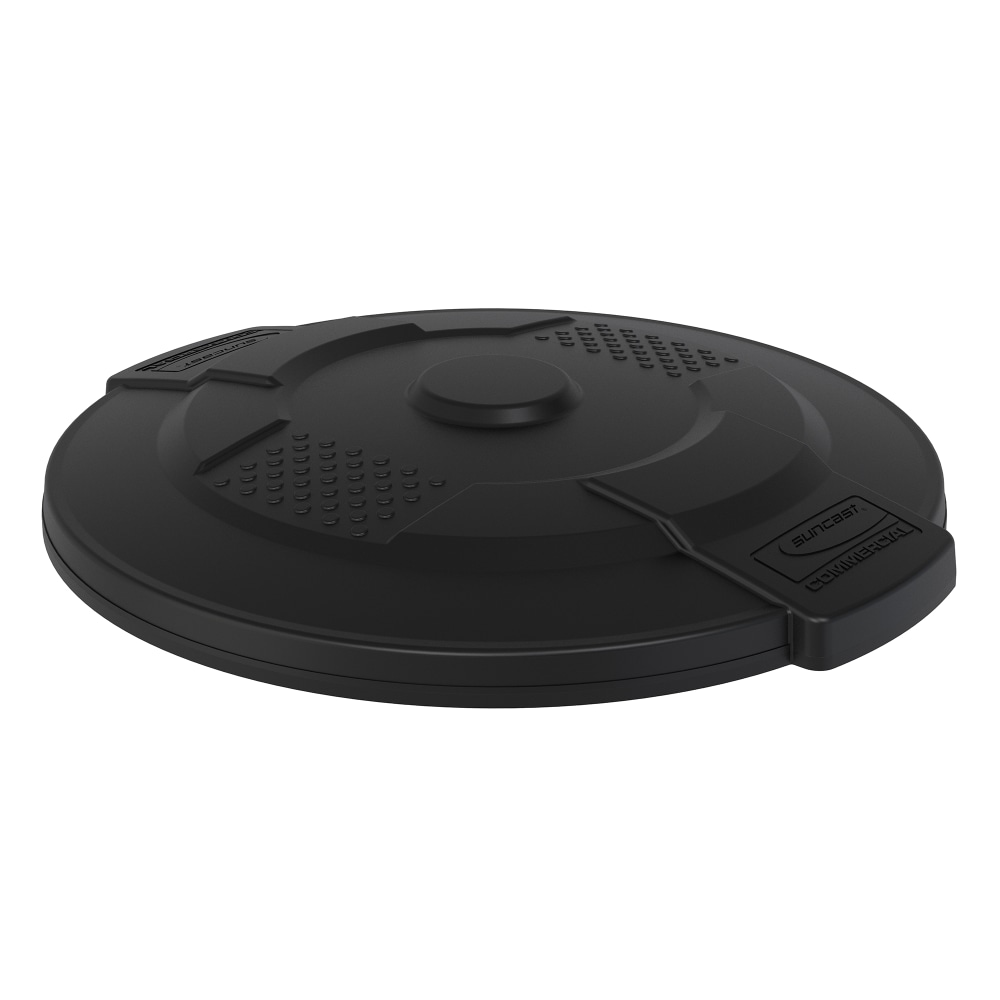 Suncast Commercial Utility Trash Can Lid, 32 Gallon, Black MPN:TCU32GLIDD
