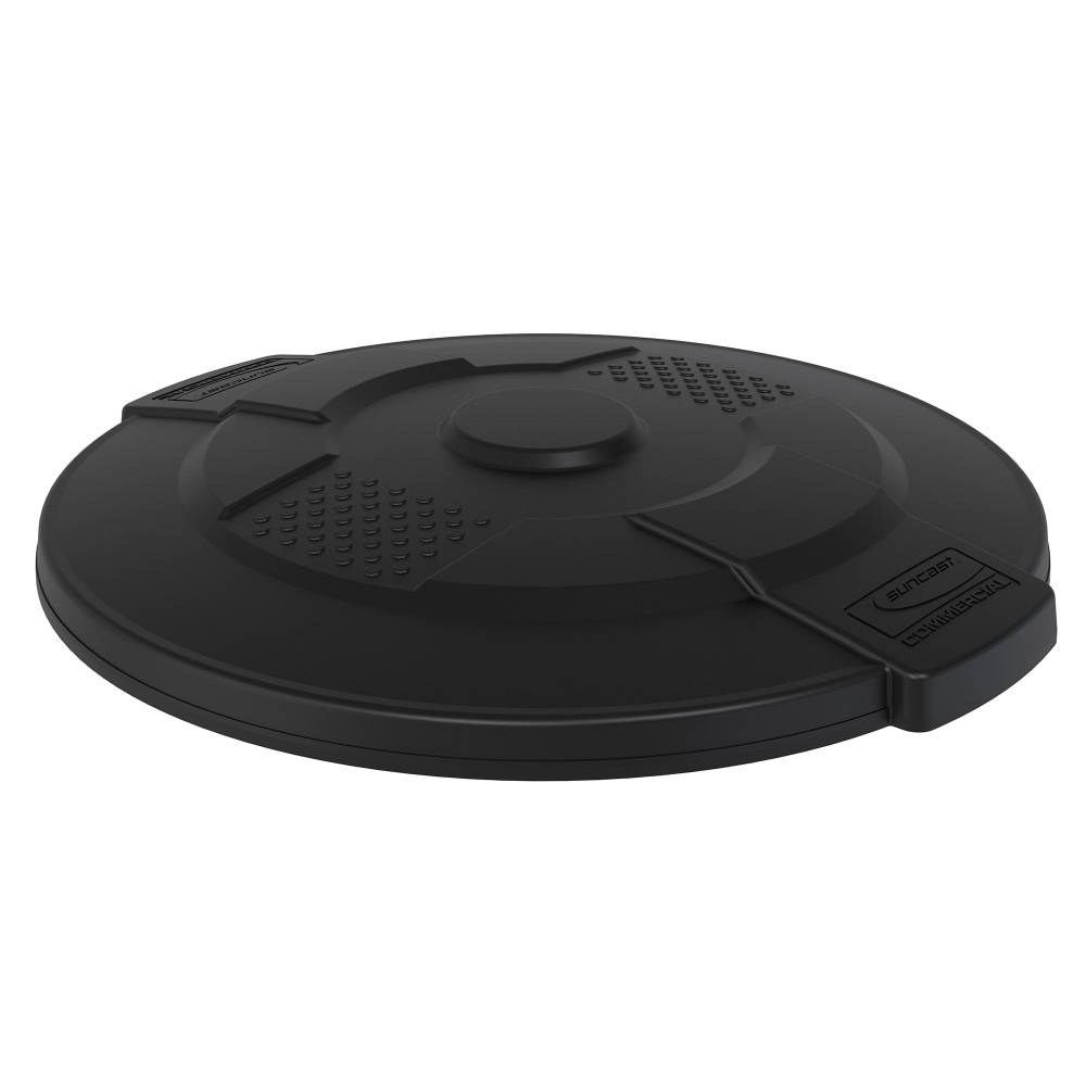 Suncast Commercial Utility Trash Can Lid, 44 Gallon, Black MPN:TCU44GLIDD