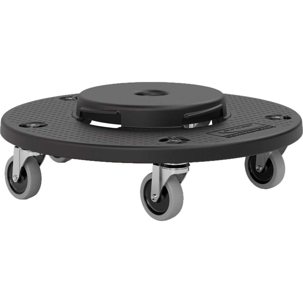 Suncast Commercial Utility Trash Can Dollies, 20-3/4inH x 8-7/16inW x 20-3/4inD, Black, Pack Of 2 Dollies MPN:TCUDOLLY2