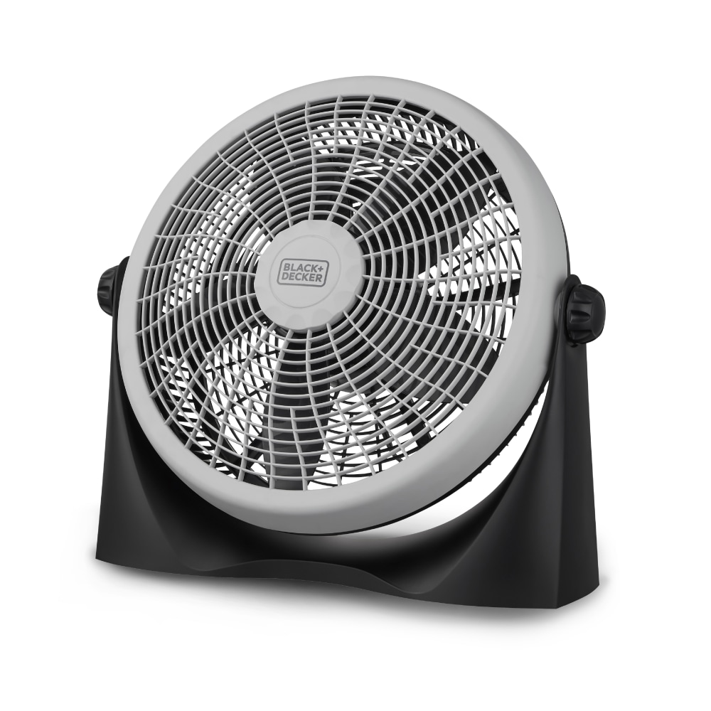 Black+Decker High Velocity 16in Floor Fan, 19-3/16inH x 20-9/16inW x 6-7/16inD, White MPN:BFF16B