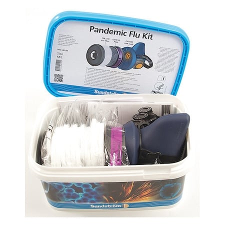 Half Mask Respirator Kit, Includes 1 Cartridge, P100 Filter, Snap-In Gasket, Size M MPN:H05-5421M