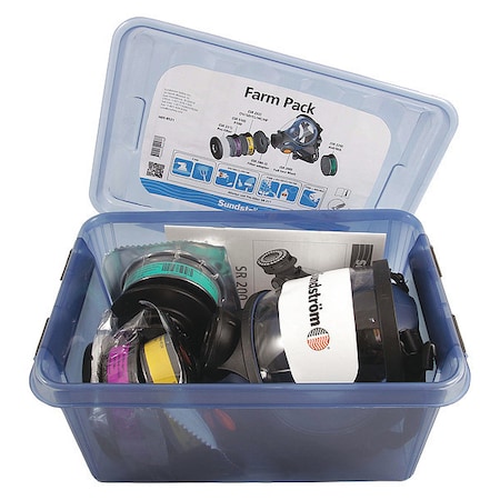 Full Face Respirator Kit, Includes 3 Cartridges, Fixed, Size M MPN:H05-8521