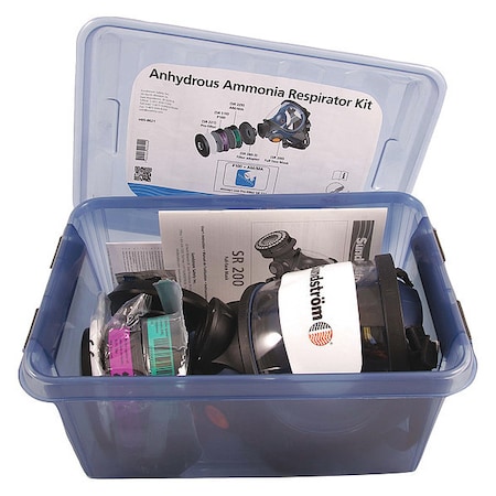 Full Face Respirator Kit, Includes 2 Cartridges, SR200 Sereies, Fixed, Size M MPN:H05-8621