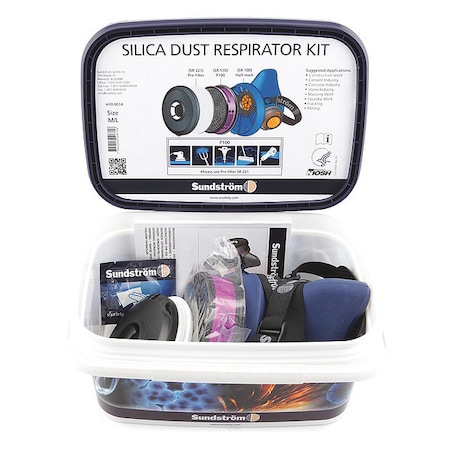 Half Mask Respirator, SR 100, SR 510, P100, Snap-In Gasket, Size, M 1 Cartridges Included MPN:H10-0014