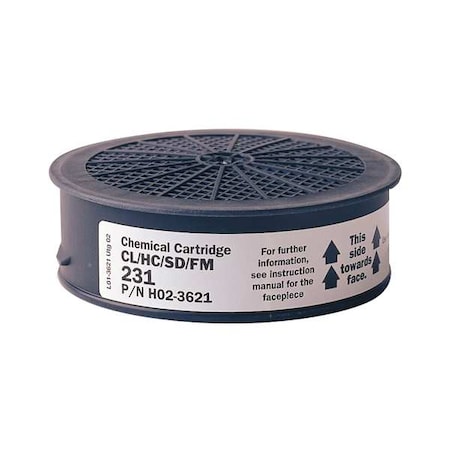 Cartridge, White, Push to Connect, Sundstrom Respirators MPN:SR 231
