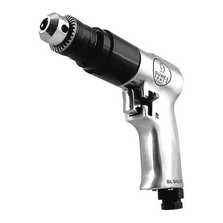 Reversible Air Drill, 3/8 in, Geared Chuck MPN:SX223