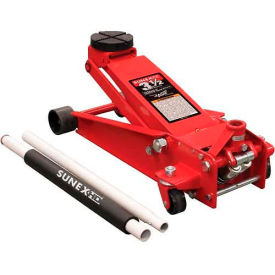 Sunex Tools 66037 3.5 Ton Service Jack with Quick Lift System Rapid Rise Rubber Saddle 66037