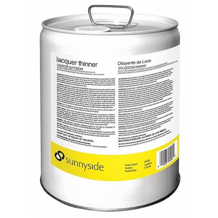 Lacquer Thinner, Solvent, 5 gal MPN:457G5