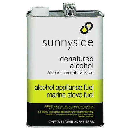 Denatured Alcohol, Solvent, Liquid, 1 qal, Can, Clear, VOC Content Exempt MPN:834G1