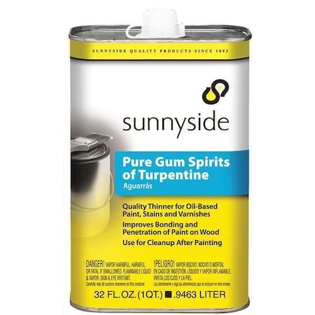 Pure Gum Turpentine, 1 qt., PK6 MPN:87032S
