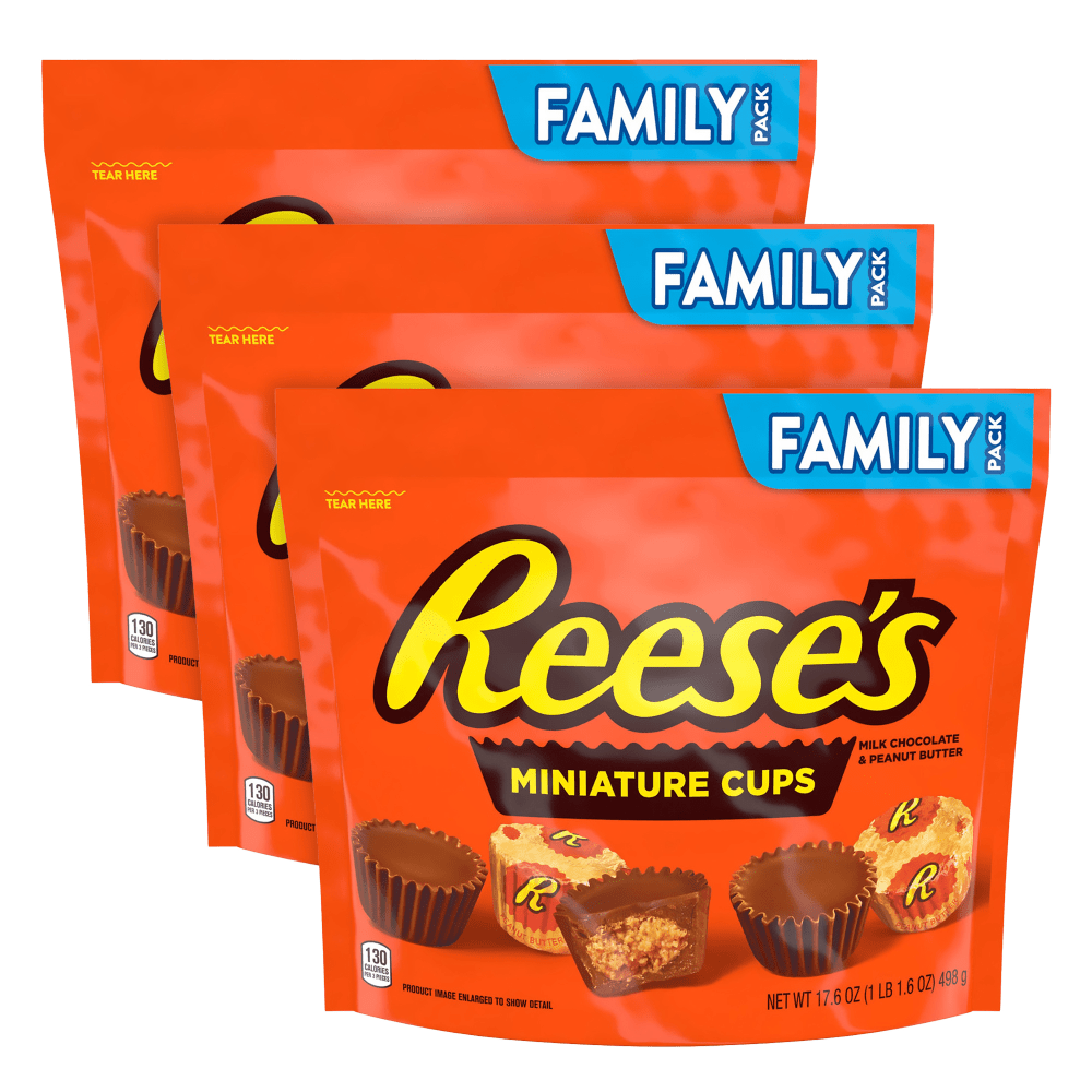 Reeses Peanut Butter Miniatures, 17.6 Oz, Case Of 3 Packs MPN:008101289201
