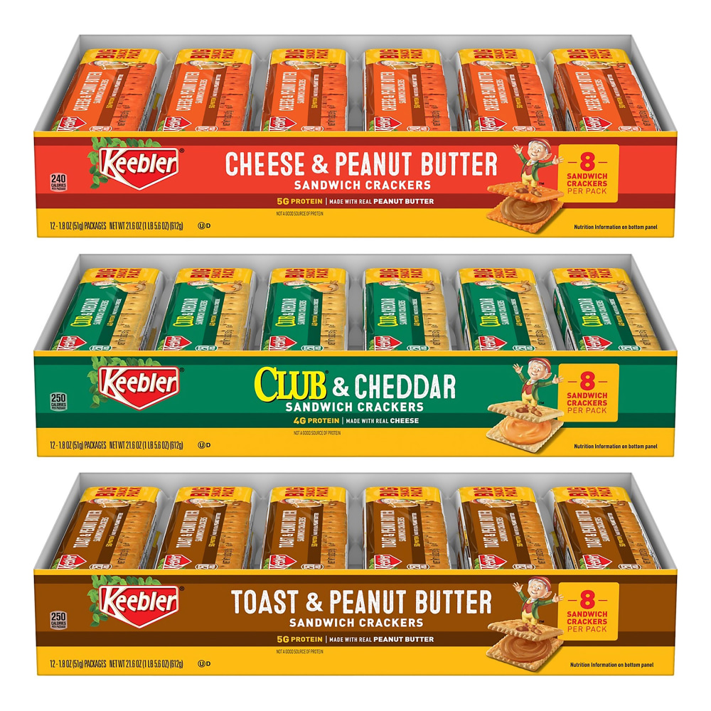 Keebler Cracker Variety Pack, Box Of 36 Packages MPN:008101289355