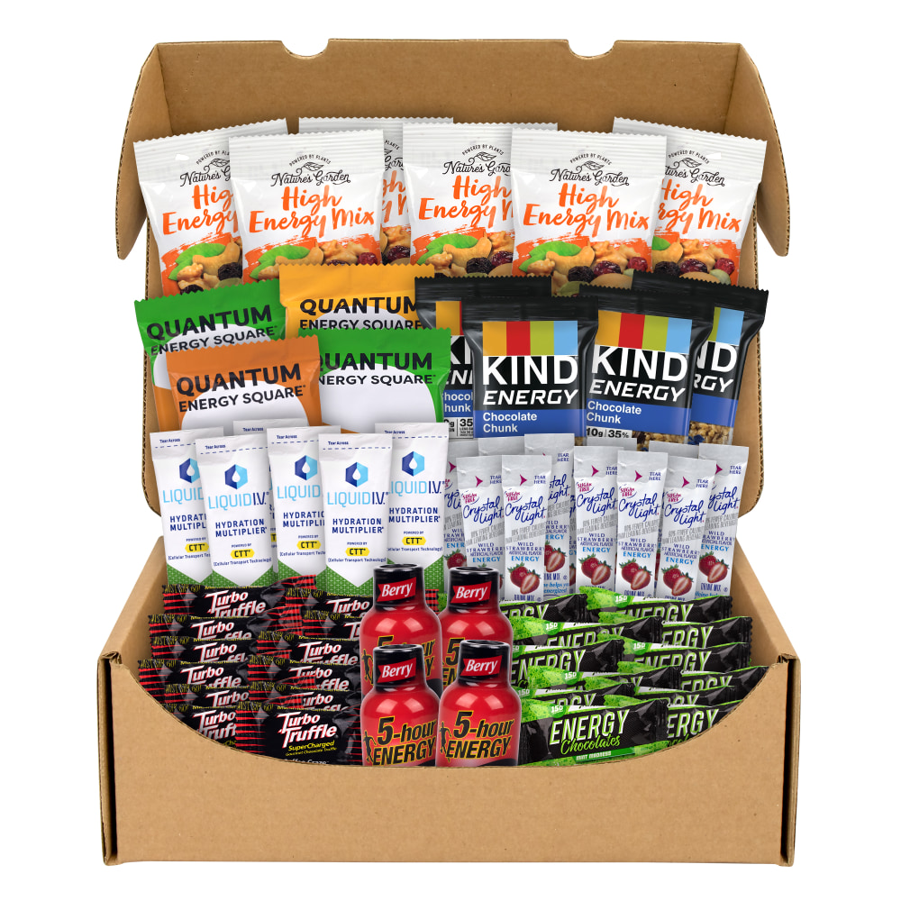 Snack Box Pros Energy Boost Snack Box, Box Of 60 Pieces MPN:008101289508