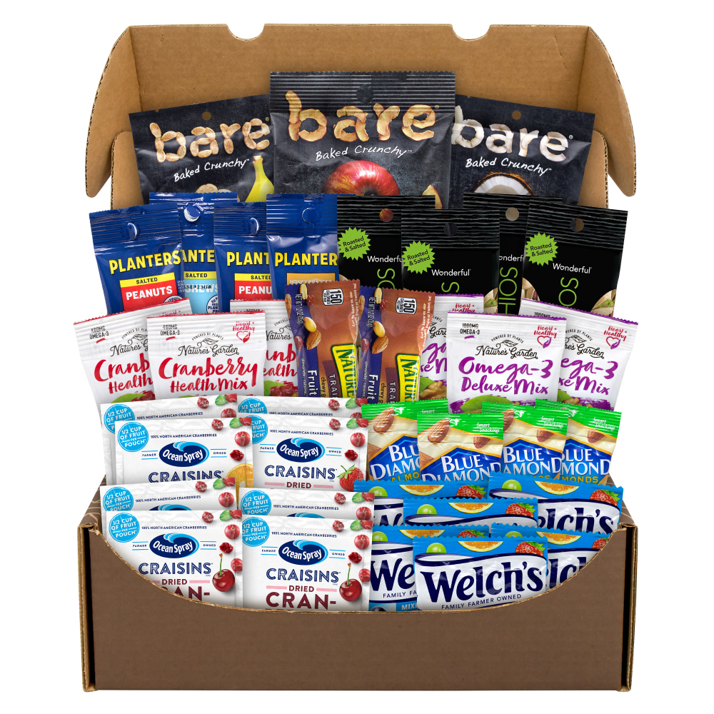 Snack Box Pros Fruits & Nuts Snack Box, 5 Oz, Box Of 37 Snacks MPN:008101288846