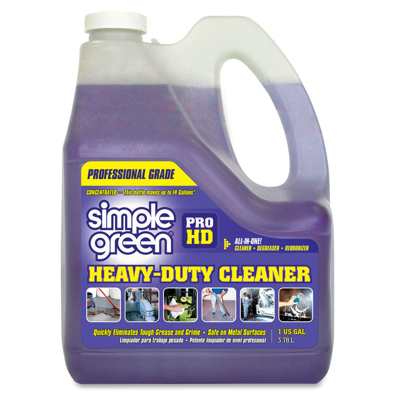 Simple Green Pro HD All-In-One Heavy-Duty Cleaner - For Wood, Vinyl, Concrete, Metal Surface - Concentrate - 128 fl oz (4 quart) - 1 Each - Chlorine-free, Phosphate-free, Non-corrosive - Clear (Min Order Qty 4) MPN:13421