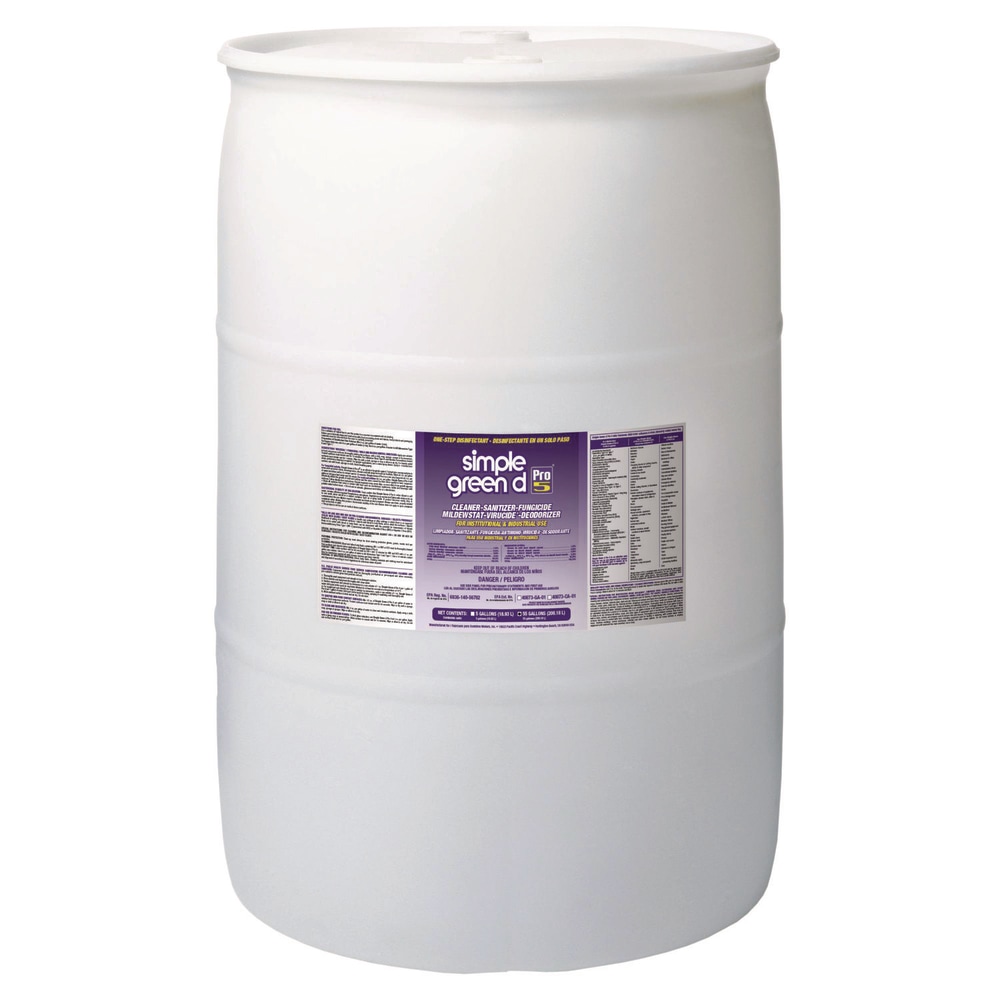 Simple Green d Pro 5 Disinfectant, Unscented, 55 gal Drum MPN:3400000130555