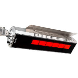 SunStar® Glass™ Infrared Patio Heater Propane Wall/Ceiling Mount Silver SGL35-L7-MG