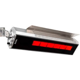 SunStar® Glass™ Infrared Patio Heater Natural Wall/Ceiling Mount Silver SGL35-N7-MG