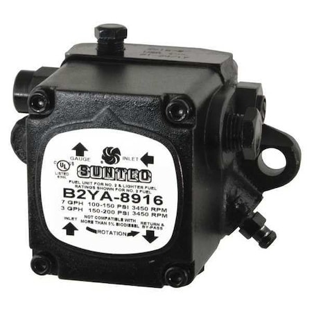 Oil Burner Pump, 3450 rpm, 7gph, 100-200psi MPN:PF207N2GU