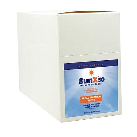 Sunscreen, 0.25 oz, Packet, 50 SPF, PK25 MPN:18-919G