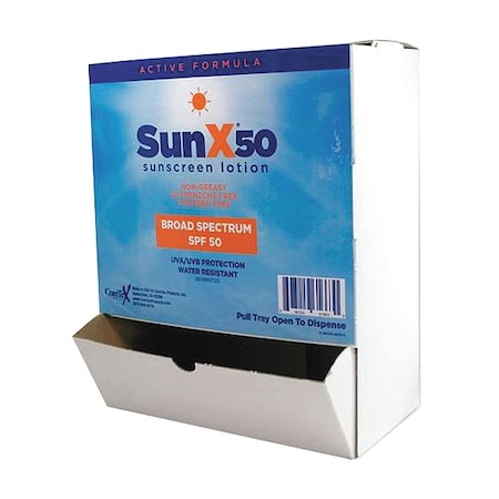 Sunscreen, 0.25 oz, Packet, 50 SPF, PK100 MPN:18-921G
