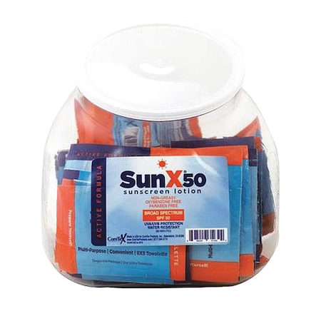 Sunscreen, 0.25 oz, Packet, 50 SPF, PK50 MPN:18-922G