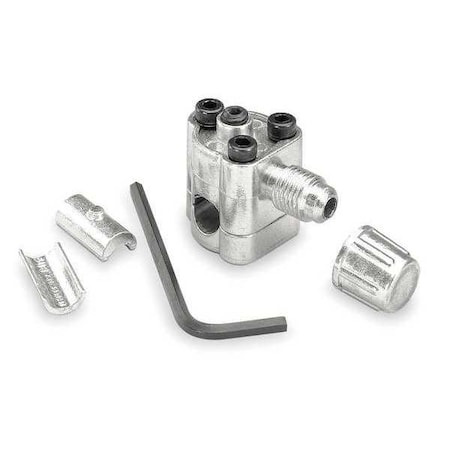 Refrigeration Line Piercing Valve, 1/4 in/5/16 in/3/8 in OD Connection, Aluminum, 500 PSI MPN:BPV31