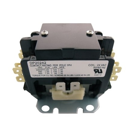 Contactor, 20A, 24V, 2 Pole MPN:DP20242