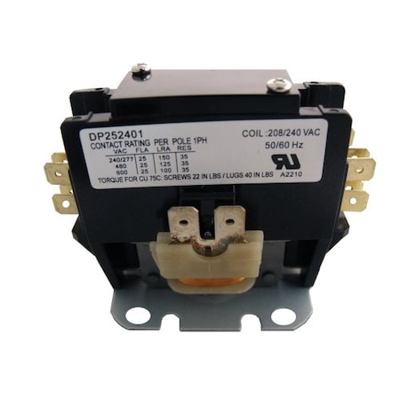 Contactor, 25A, 240V, 1.5 Pole MPN:DP252401
