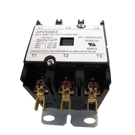 Contactor, 25A, 240V, 3 Pole MPN:DP252403