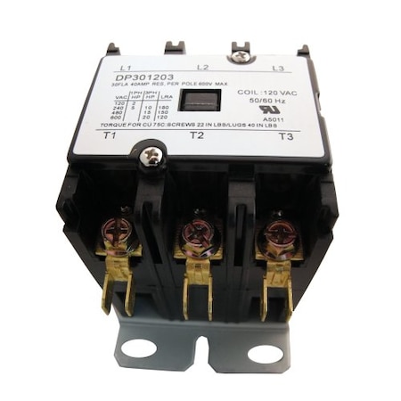 Contactor, 30A, 120V, 3 Pole MPN:DP301203