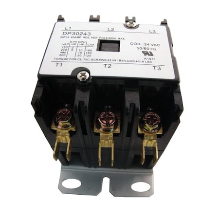 Contactor, 30A, 24V, 3 Pole MPN:DP30243